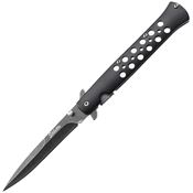 ElitEdge 10A128BK Assist Open Linerlock Knife Black Handles