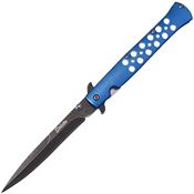 ElitEdge 10A128BL Assist Open Linerlock Knife Blue Handles