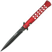 ElitEdge 10A128RD Assist Open Linerlock Knife Red Handles