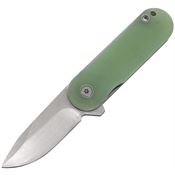 ElitEdge 10B011JD Small Drop Point Linerlock Knife Jade G10 Handles