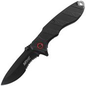Mtech A2048BK Assist Open Black Linerlock Knife Black Aluminum Handles