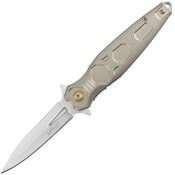 Mtech A2049SL Assist Open Satin Linerlock Knife Silver Aluminum Handles