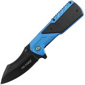 Tac Force 2022BL Assist Open Black Linerlock Knife Blue Aluminum Handles