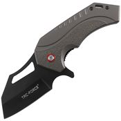 Tac Force 2020GY Assist Open Black Linerlock Knife Gray Aluminum Handles