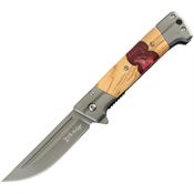 Elk Ridge A2019RD Assist Open Linerlock Knife Red Handles