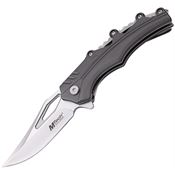 Mtech A2027GY Assist Open Gray Clip Point Linerlock Knife Gray Handles