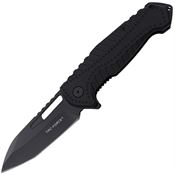 Tac Force 2013BK Assist Open Black Sheepsfoot Linerlock Knife Black Textured G10 Handles