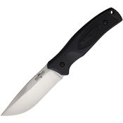 Western 19232 Black River Black Drop Point Fixed Blade Knife Titanium Handles