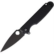 Daggerr FLMNBKBW Florin Black Linerlock Knife Black FRN Handles