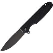 Daggerr DPMBKBW Dopey Black Stonewash Drop Point Linerlock Knife Black FRN Handles