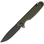 Daggerr DPMOLBW Dopey Black Stonewash Drop Point Linerlock Knife OD Green FRN Handles