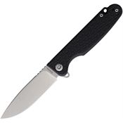 Daggerr DPMBKSW Dopey Stonewash Drop Point Linerlock Knife Black FRN Handles