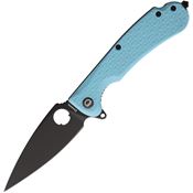 Daggerr RSTFBW Resident Black Stonewash Spear Point Linerlock Knife Light Blue FRN Handles