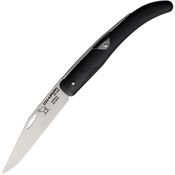 Okapi 02577 Folder Knife Black GFN Satin N690 Clip Point Knife Black Handles
