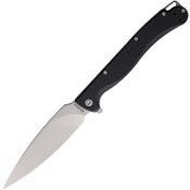 Daggerr PRFBKSW Pero Stonewash Clip Point Linerlock Knife Black FRN Handles