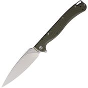 Daggerr PRFOLSW Pero Stonewash Clip Point Linerlock Knife OD Green FRN Handles