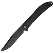 WIN+ 4366B Blackwash D2 Drop Point Framelock Knife Blackwash Titanium Handles