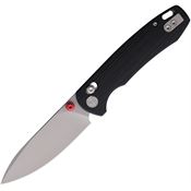 Trivisa JM03BG14 Dragonfly Stonewash 14C28N Drop Point Axis Lock Knife Black G10 Handles