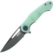 Kubey 210K Dugu Blackwash 14C28N Linerlock Knife Jade G10 Handles