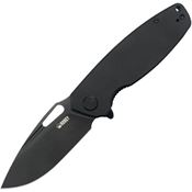 Kubey 322T Tityus Blackwash 14C28N Drop Point Linerlock Knife Black G10 Handles