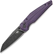 Bestech G58E Snakebird Two-Tone Sheepsfoot Button Lock Knife Purple G10 Handles
