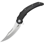 Kubey 346A Wave Crest Satin 14C28N Linerlock Knife Black G10 Handles