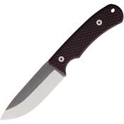 BPS BETA Beta D2 Carbon Steel Drop Point Fixed Blade Knife Burgandy Micarta Handles