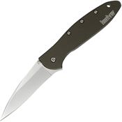 Kershaw 1660OLX Leek Assist Open Linerlock Knife Olive Handles