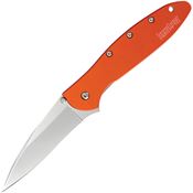 Kershaw 1660ORX Leek Assist Open Linerlock Knife Orange Handles