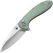 Civivi 240313 Faeger Drop Point Button Lock Knife Jade G10 Handles