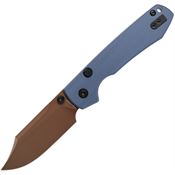 Vosteed A2909 Raccoon Top Black 14C28N Linerlock Knife Blue G10 Handles