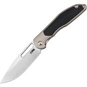 CJRB 1963BK Droma Stonewash Drop Point Linerlock Knife Black G10 Handles