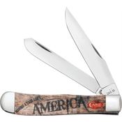 Case XX 10846 America Trapper Knife Color Infused Handles