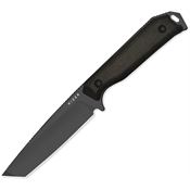 Kizer 1045MT1 Begleiter Black 3V Tanto Fixed Blade Knife Chocolate Glacier Richlite Handles