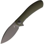 Trollsky ME001 Mandu Evo Stonewash 14C28N Drop Point Linerlock Knife Od Green G10 Handles