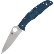 Spyderco 10PCBL Endura 4 Satin S35VN Lockback Knife Blue Handles