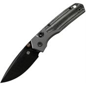 Vosteed A2219 Psyop 299 Top Blackwash S35VN Drop Point Linerlock Knife Black Norplex Ultrex Micarta Handles