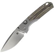 Vosteed A2218 Psyop 299 Top Satin S35VN Drop Point Linerlock Knife Green Norplex Ultrex Micarta Handles