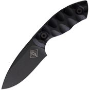 Ranger 9471 Model 3 Black Drop Point Fixed Blade Knife Black Sculpted G10 Handles