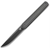 Bestech T2502D Ink Black MagnaCut Linerlock Knife Black Stonewash Titanium Handles