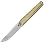 Bestech T2502B Ink Two-Tone MagnaCut Linerlock Knife Bronze Titanium Handles