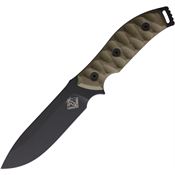 Ranger 9470OD Ranger 4.5 Black Drop Point Fixed Blade Knife Od Green Sculpted Micarta Handles
