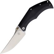 Max MKH03N Persistent Stonewash N690 Linerlock Knife Black G10 Handles