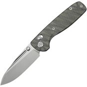 Kubey 383G Bluff Crossbar Lock Knife Flame Bead Blast M390 Drop Point Knife Flame Titanium Handles