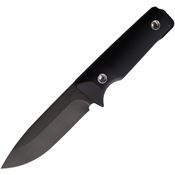Main Street 026 The San Black Drop Point Fixed Blade Knife Black G10 Handles