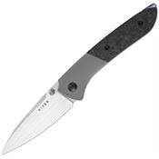 Kizer 3690A1 Spitfire Gray S35VN Drop Point Framelock Knife Gray Carbon Fiber Handles
