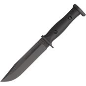 Ka-Bar 1310 Slabby Black carbon Steel Clip Point Fixed Blade Knife Black GFN Handles