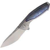 Remette RTKF3 Kingfisher Satin M390 Framelock Knife Sand Blast Titanium Handles