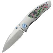Kubey 258B Vertigo Stonewash S35VN Wharncliffe Framelock Knife Gray Carbon Fiber Handles