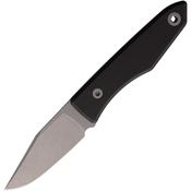 Big Idea Design 735741 Lookout Stonewash MagnaCut Clip Point Fixed Blade Knife Black G10 Handles